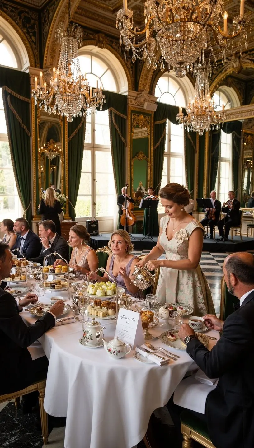 Élégante théière en argent avec un fond de lumière douce, évoquant une atmosphère de sophistication.